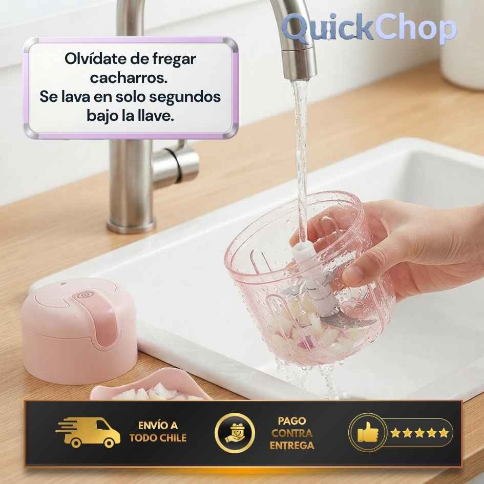 QuickChop - Pica cebolla sin llorar y sin cables con un solo toque