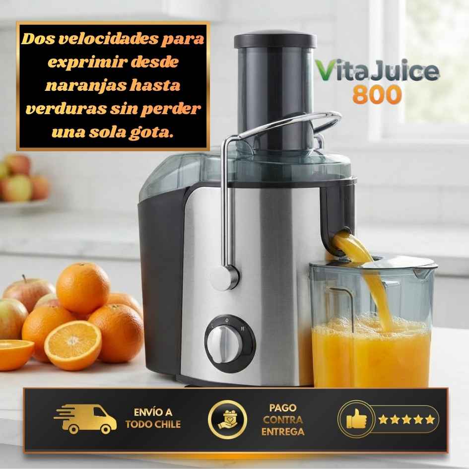VitaJuice 800 - Jugos frescos y naturales listos en segundos, sin ensuciar tu cocina