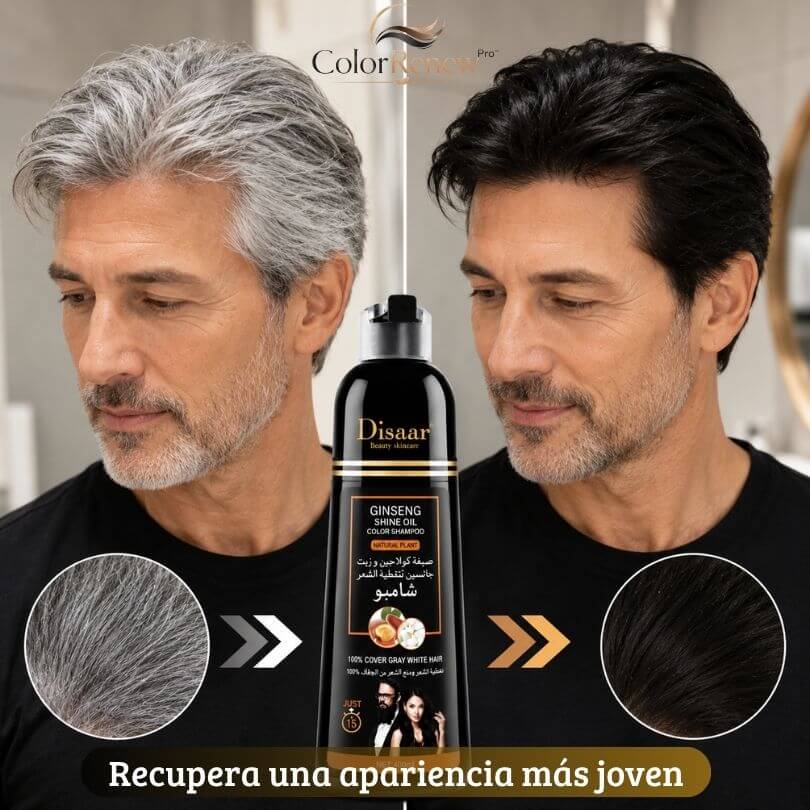 ColorRenew Pro™ - Cubre tus Canas en Minutos Mientras Lavas tu Cabello