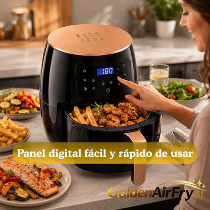 GoldenAirFry 6L - Cocina Más Saludable sin Perder el Sabor Crujiente
