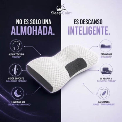 SleepCalm® Almohada Ortopédica - Soporte Cervical para un Sueño Más Profundo - OFERTA 2x1