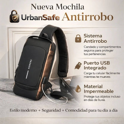 UrbanSafe - Mochila Impermeable Anti Robo USB - Protege tus pertenencias mientras te mueves por la ciudad con mayor tranquilidad