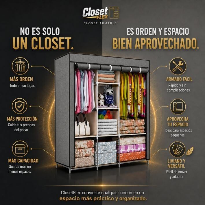 ClosetFlex® | Armario Modular Portátil™ desarmable