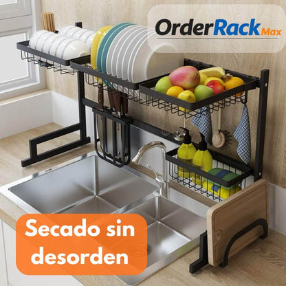 OrderRack Max - Mantén tu cocina ordenada y libera espacio sobre el lavaplatos