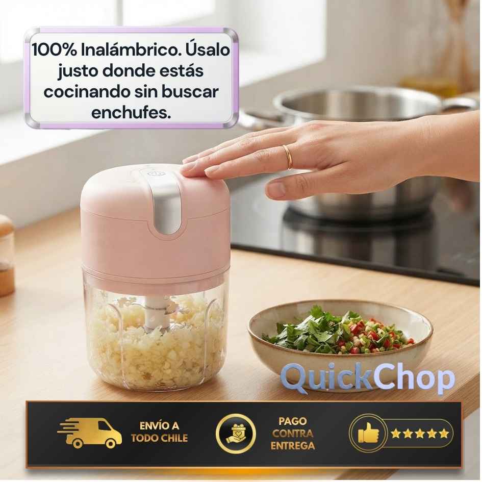 QuickChop - Pica cebolla sin llorar y sin cables con un solo toque