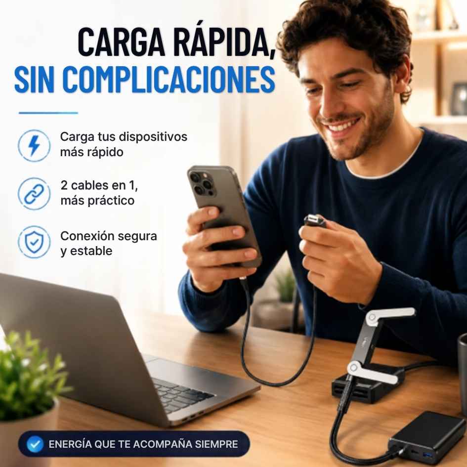 AtrilCable™ - CABLE CARGA RAPIDA 2 EN 1 PREMIUM - Oferta 2x1