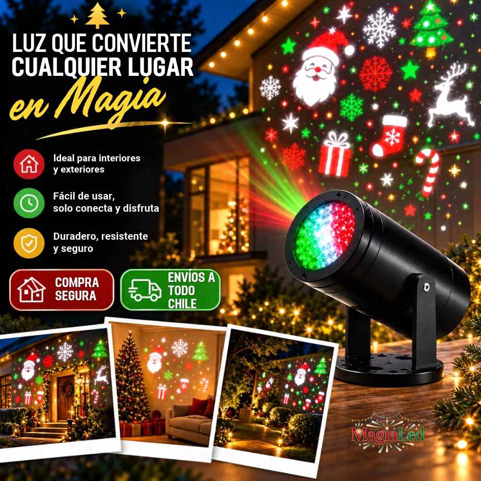 Magialed™- Mini Proyector Navideño para tu Hogar - Oferta Pack X2