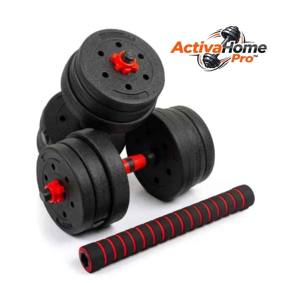 ActivaHome Pro™ - 2 EN 1 Juego de mancuernas de 20 kg + MUÑEQUERAS Y GUANTES DE REGALO - OFERTA 35 OFF