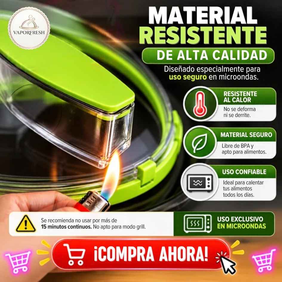 VaporFresh™ - Tapa para calentar en microondas Sin Secar la Comida - Oferta 25% OFF