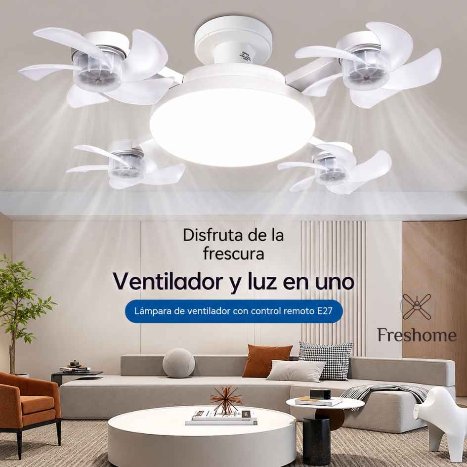 FreshHome - VENTILADOR CON 4 ASPAS INTELIGENTE - OFERTA 25%OFF