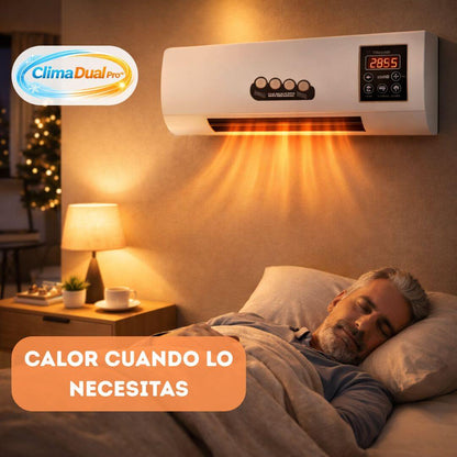 ClimaDual Pro - calefactor con ventilador de pared - Regula la temperatura de tu espacio todo el año con un solo equipo