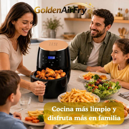 GoldenAirFry 6L - Cocina Más Saludable sin Perder el Sabor Crujiente