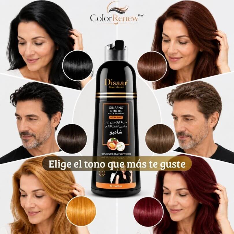 ColorRenew Pro™ - Cubre tus Canas en Minutos Mientras Lavas tu Cabello
