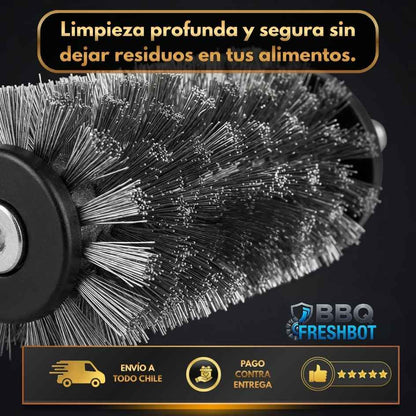 BBQ FreshBot - Tu parrilla como nueva en minutos - Más 12 pares de Guantes de REGALO