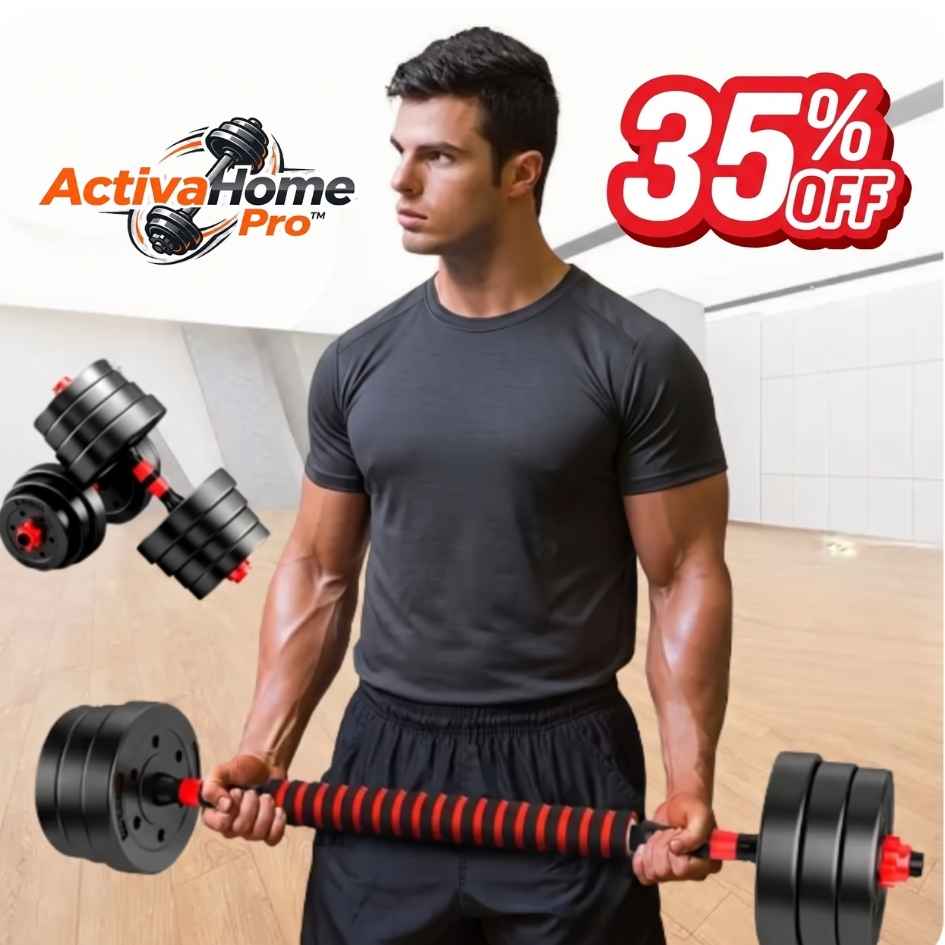 ActivaHome Pro™ - 2 EN 1 Juego de mancuernas de 20 kg + MUÑEQUERAS Y GUANTES DE REGALO - OFERTA 35 OFF