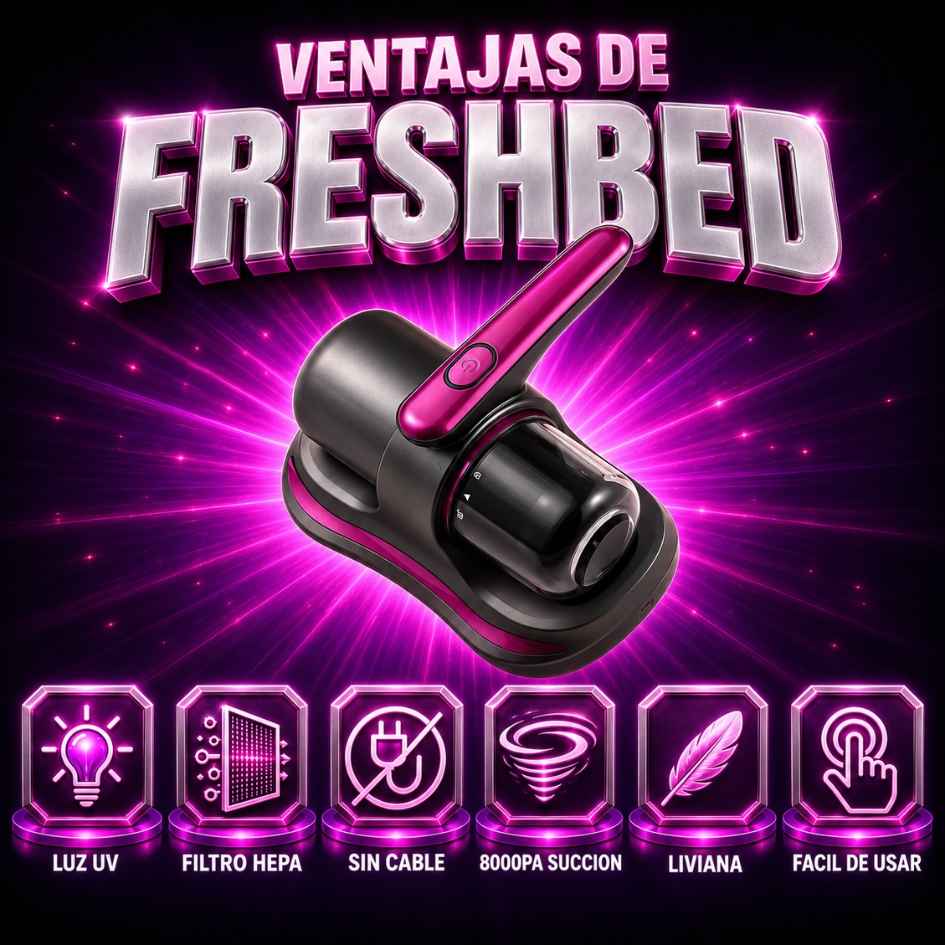 FreshBed™ - Aspiradora Profunda para la eliminación de Acaros - Oferta 30% OFF