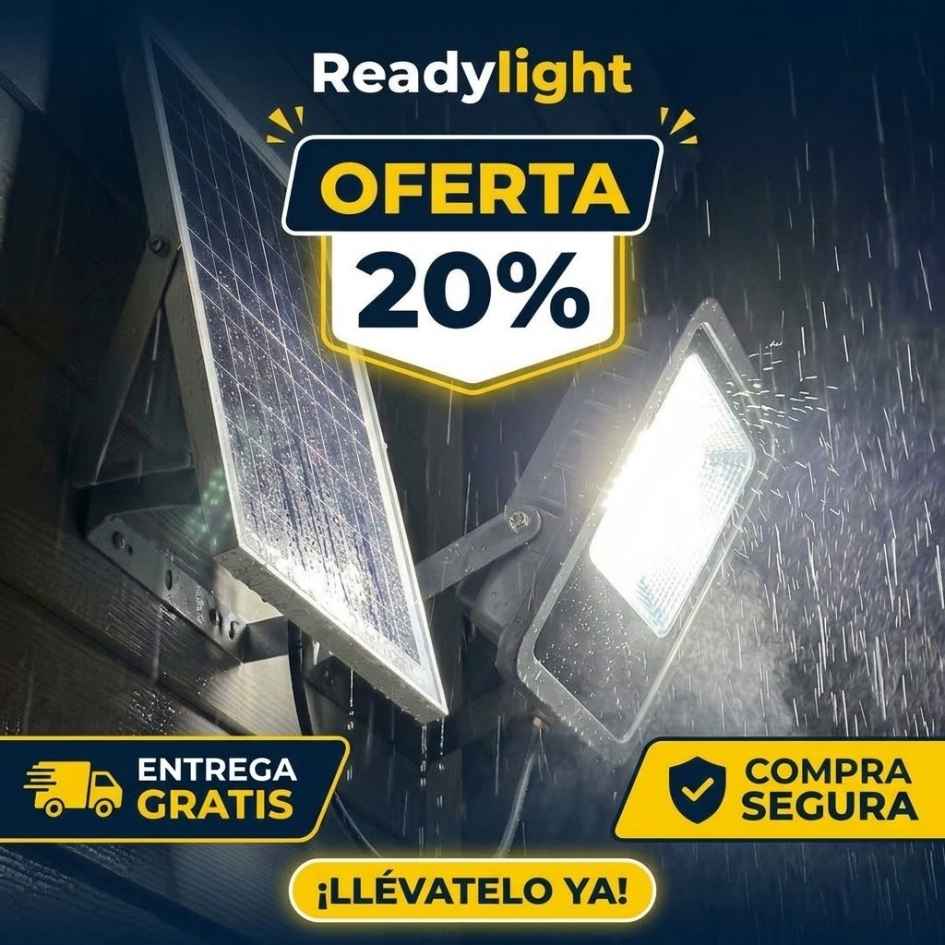 ReadyLight™ - Foco led solar 300w a control remoto - Oferta 20%Off