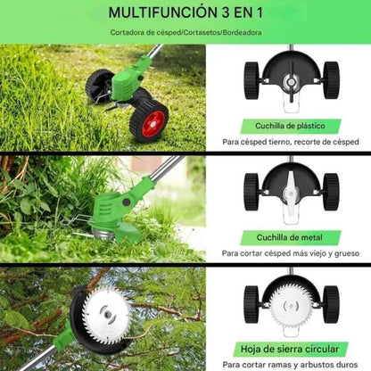 PowerBlade™ - Podadora Inalámbrica Césped + Ruedas - Oferta 40% OFF