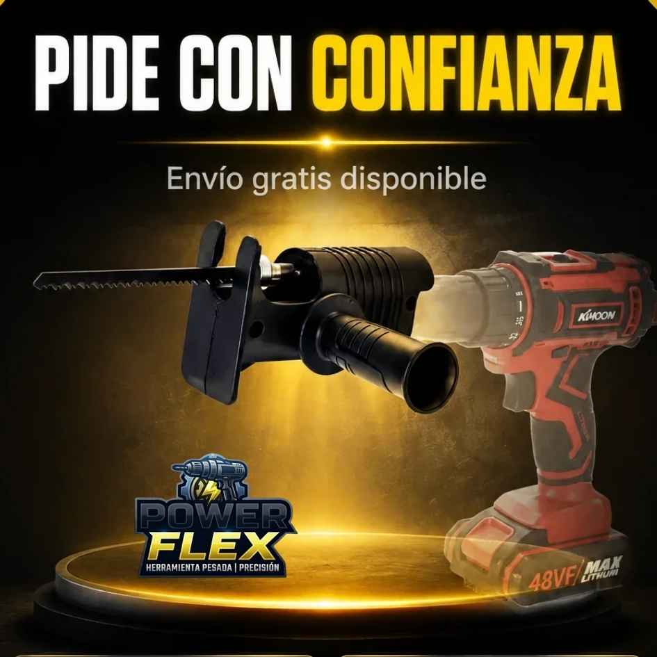 PowerFlex™ - SIERRA CALADORA ADAPTADOR PARA TALADRO - OFERTA 30%OFF