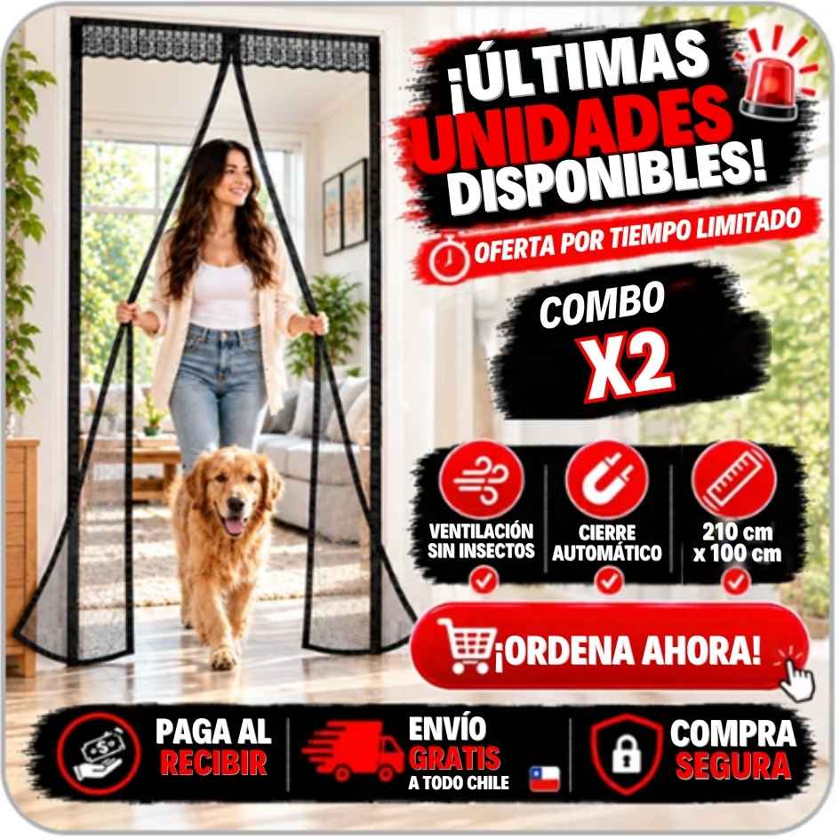 BreezeDoor™ - Malla Anti Mosquitos Puerta - Combo X2