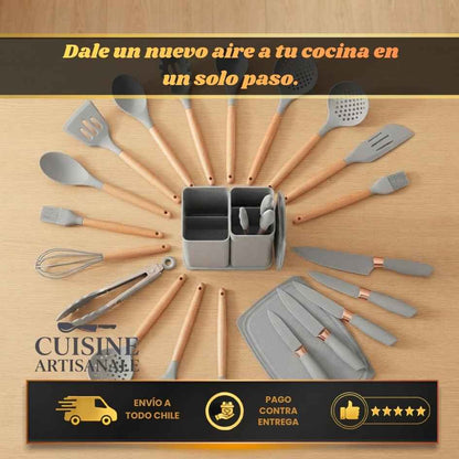 Cuisine Artisanale -el set de 19 piezas que unifica, ordena y protege tus ollas con elegancia instantánea.