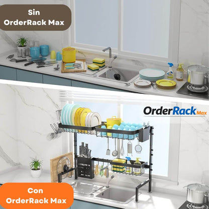 OrderRack Max - Mantén tu cocina ordenada y libera espacio sobre el lavaplatos