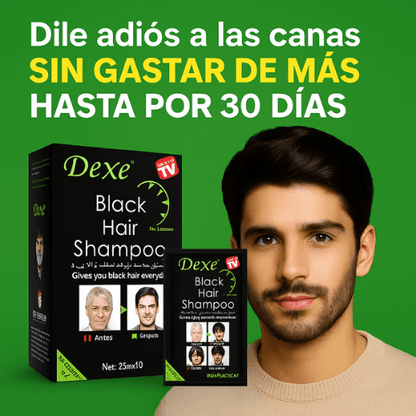 Black Hair Shampoo COMBO X2 ¡OFERTA CYBER! - Cubre Canas Rápido - Rejuvenece tu Cabello en 5 Minutos y por 30 Días Sin Gastar de Más