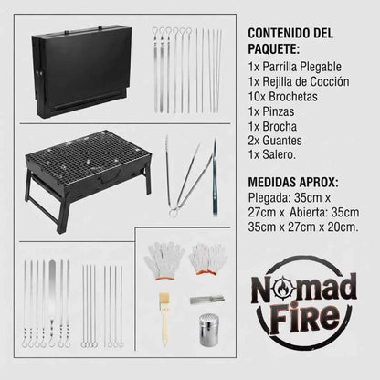 NomadFire -Asados espontáneos al aire libre con portabilidad total