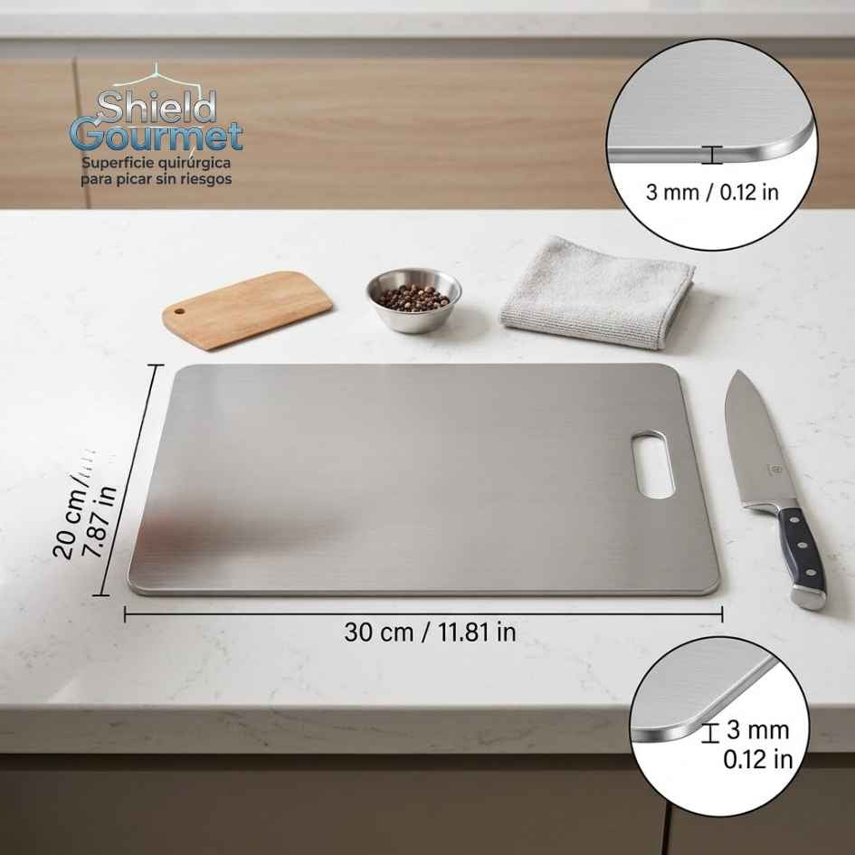 Shield Gourmet - Superficie quirúrgica para picar fácil de limpiar