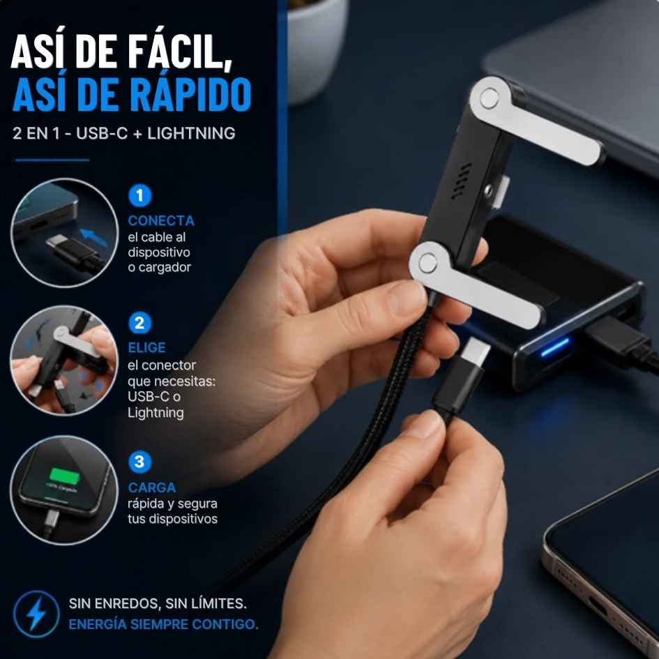 AtrilCable™ - CABLE CARGA RAPIDA 2 EN 1 PREMIUM - Oferta 2x1
