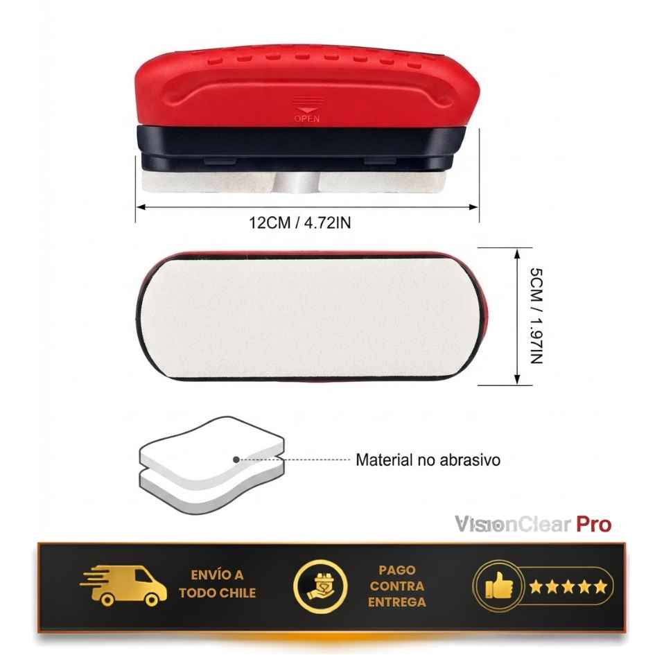 VisionClear Pro - Elimina la grasa y lluvia del parabrisas para una visión nítida al volante.