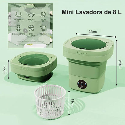 Lavadora Plegable Portátil - Lava y Centrifuga sin Daños - Ideal para Ropa Interior, de Bebé y para Viajes