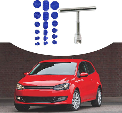 50% OFF KIT Desabollador para Autos con 18 Adaptadores de Multiples Tamaño- Repara las abolladuras de tu auto de forma segura y sin dañar la pintura, evitando costosos talleres y complicaciones