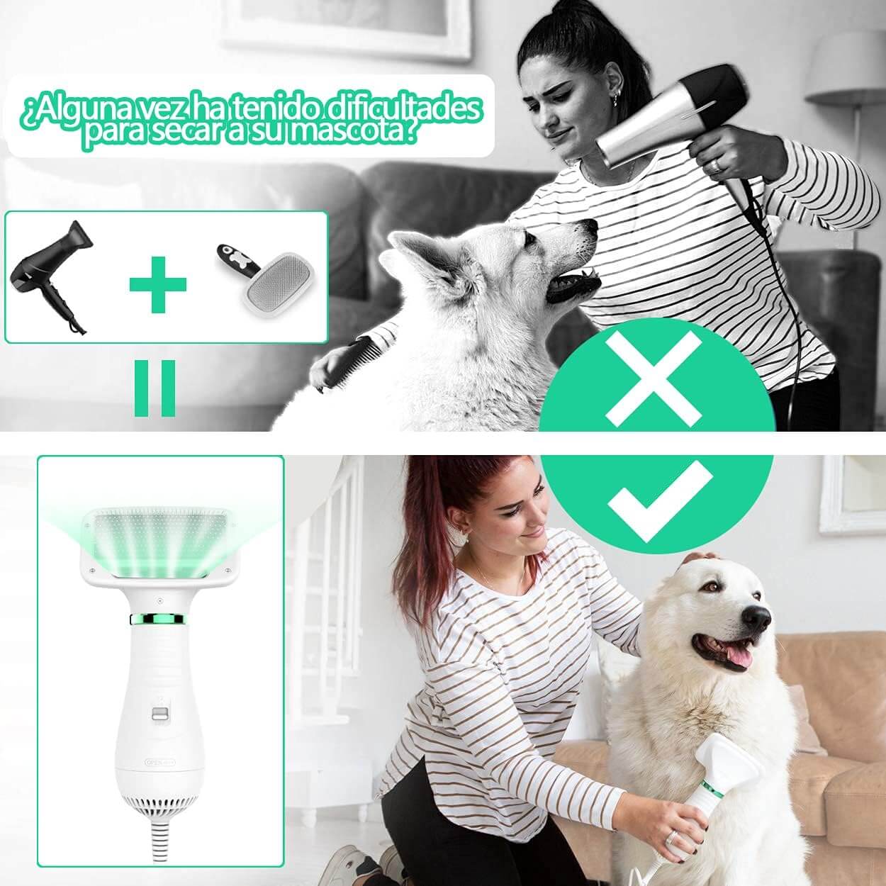 PeluPet 2en1 – Aseo Completo para Mascotas – Deja Su Pelaje Suave sin Llantos ni Peleas
