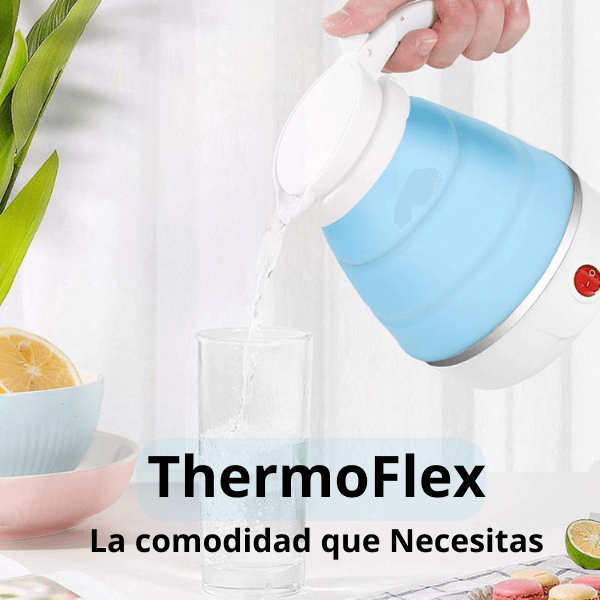 ThermoFlex - Hervidor Plegable Portátil - Agua Caliente en Minutos sin Ocupar Espacio en Casa o en Viajes