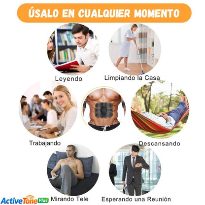 ActiveTone Plus - Electro estimulador 3 en 1 - Apoya la tonificación muscular desde casa de forma práctica y cómoda