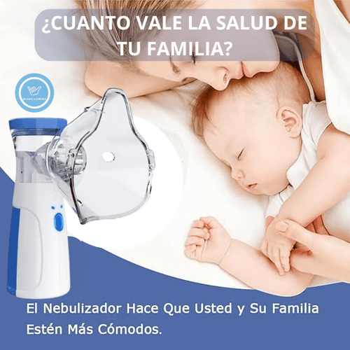 Nebulizador Portátil USB / Alivio inmediato para Crisis Respiratorias / Con Mascarilla para Adultos y Niños