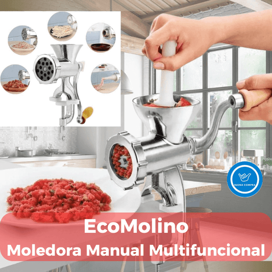 EcoMolino - Moledora Manual Multifuncional - Controla lo que Comes y Cuida tu Bolsillo