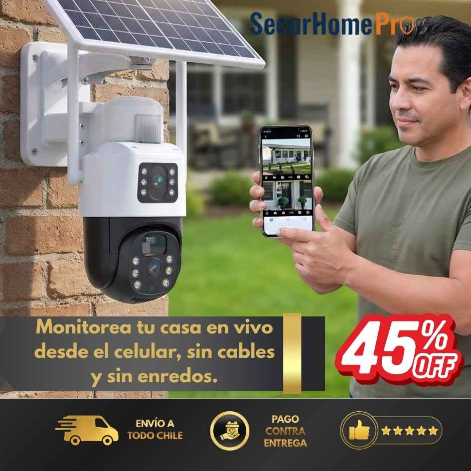SecurHome Pro - Autonomía solar y grabación local, Sin subscripciones
