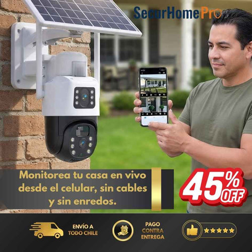 SecurHome Pro - Autonomía solar y grabación local, Sin subscripciones