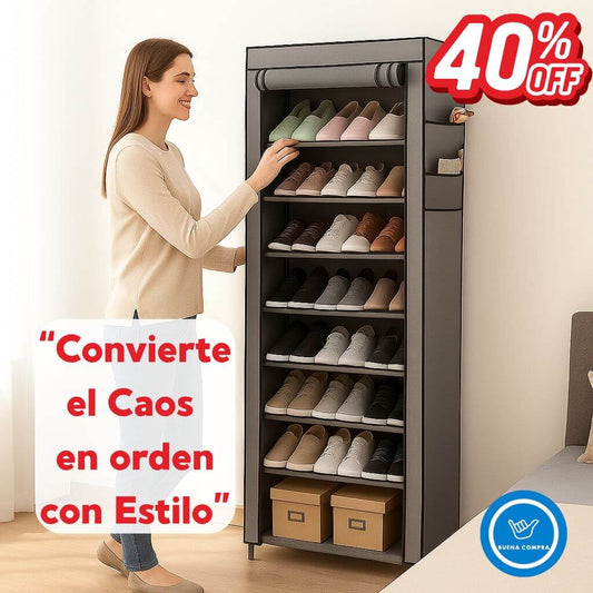 OrdenMax con 40% OFF - Zapatero Organizador Vertical de 10 Niveles - Transforma el desorden en un espacio limpio y funcional