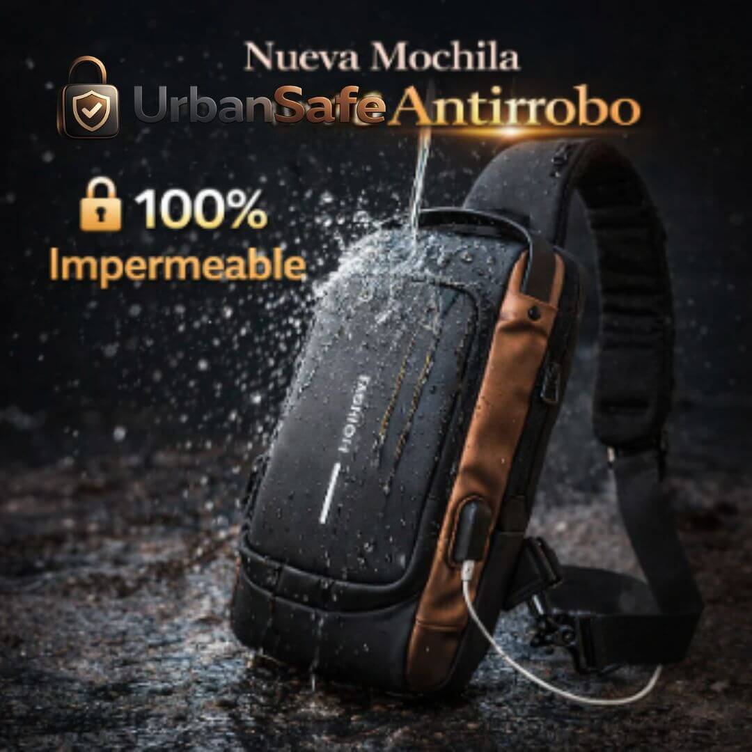 UrbanSafe - Mochila Impermeable Anti Robo USB - Protege tus pertenencias mientras te mueves por la ciudad con mayor tranquilidad