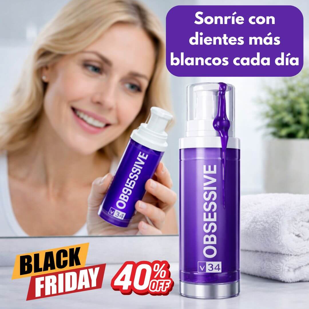 Pasta Dental Blanqueadora OBSESSIVE - Ayuda a mantener tus dientes más blancos y una frescura diaria - OFERTA BLACK FRIDAY