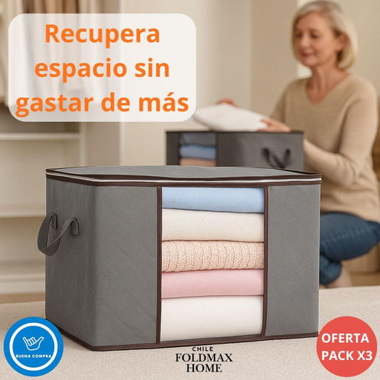 FoldMax Home - Pack X3 Organizadores de Ropa - Más Orden en Menos Espacio