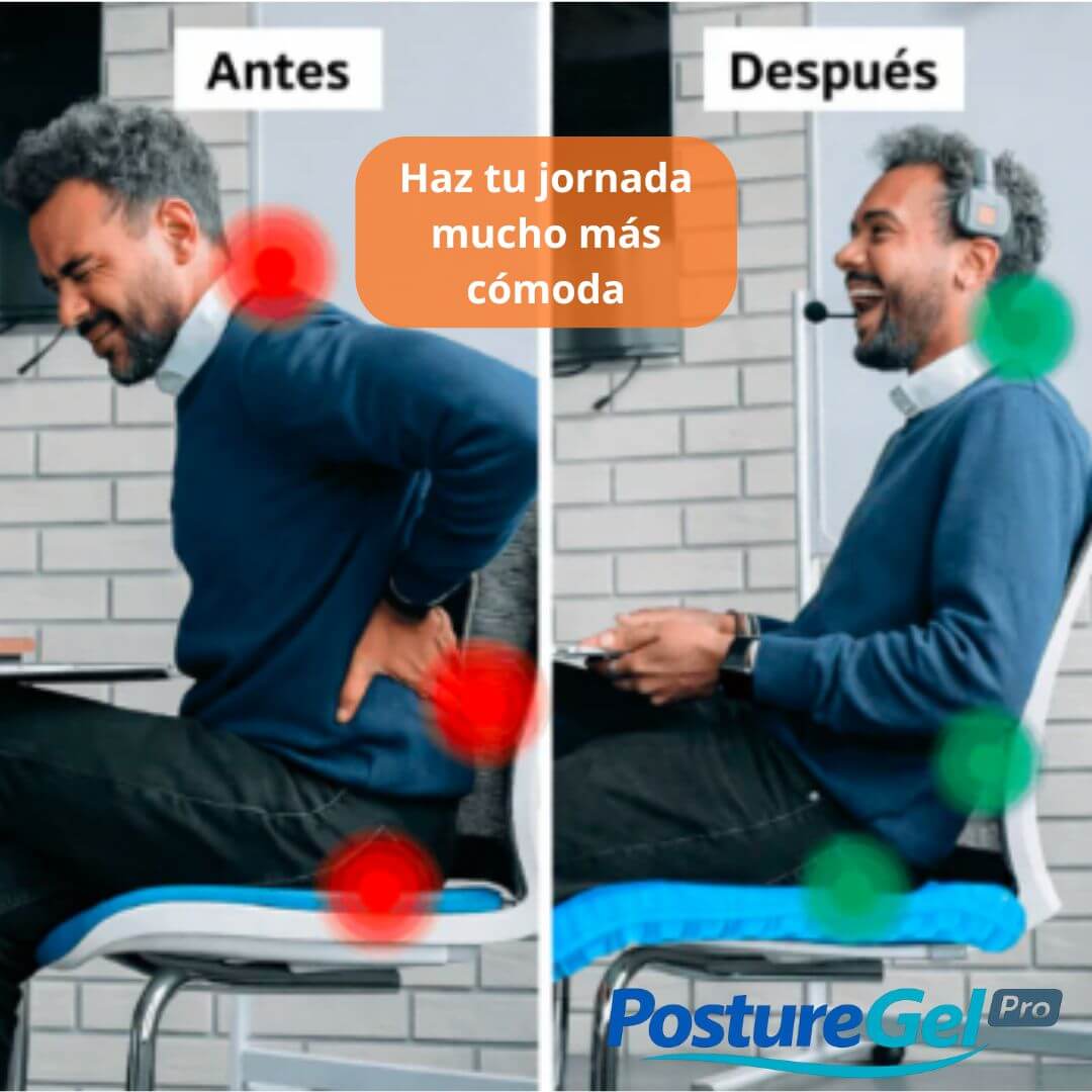 PostureGel Pro - Siéntate cómodo por horas en casa, oficina o viajes