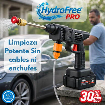 HydroFree Pro – Hidrolavadora Inhalambrica 48 V - Limpieza Potente en Exteriores sin Cables ni Enchufes