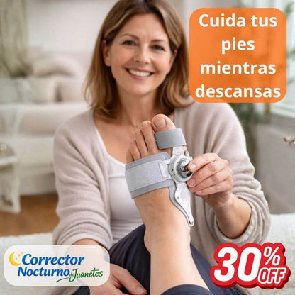 Corrector Nocturno de Juanetes Ajustable - Ayuda a alinear el dedo mientras descansas