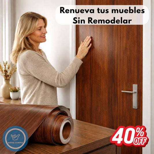 DecoWood Premium - vinilo adhesivo de madera 10 mts - Dale un Nuevo Look a tus Muebles sin Remodelar
