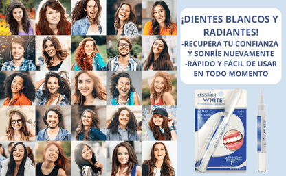 OFERTA 2x1 - LAPIZ Blanqueador de Dientes 🦷 - Recupera tu Sonrisa y Mejora el Color de tu Dientes en menos de 2 semanas - Sin Dolor, Ni Procedimientos Costosos