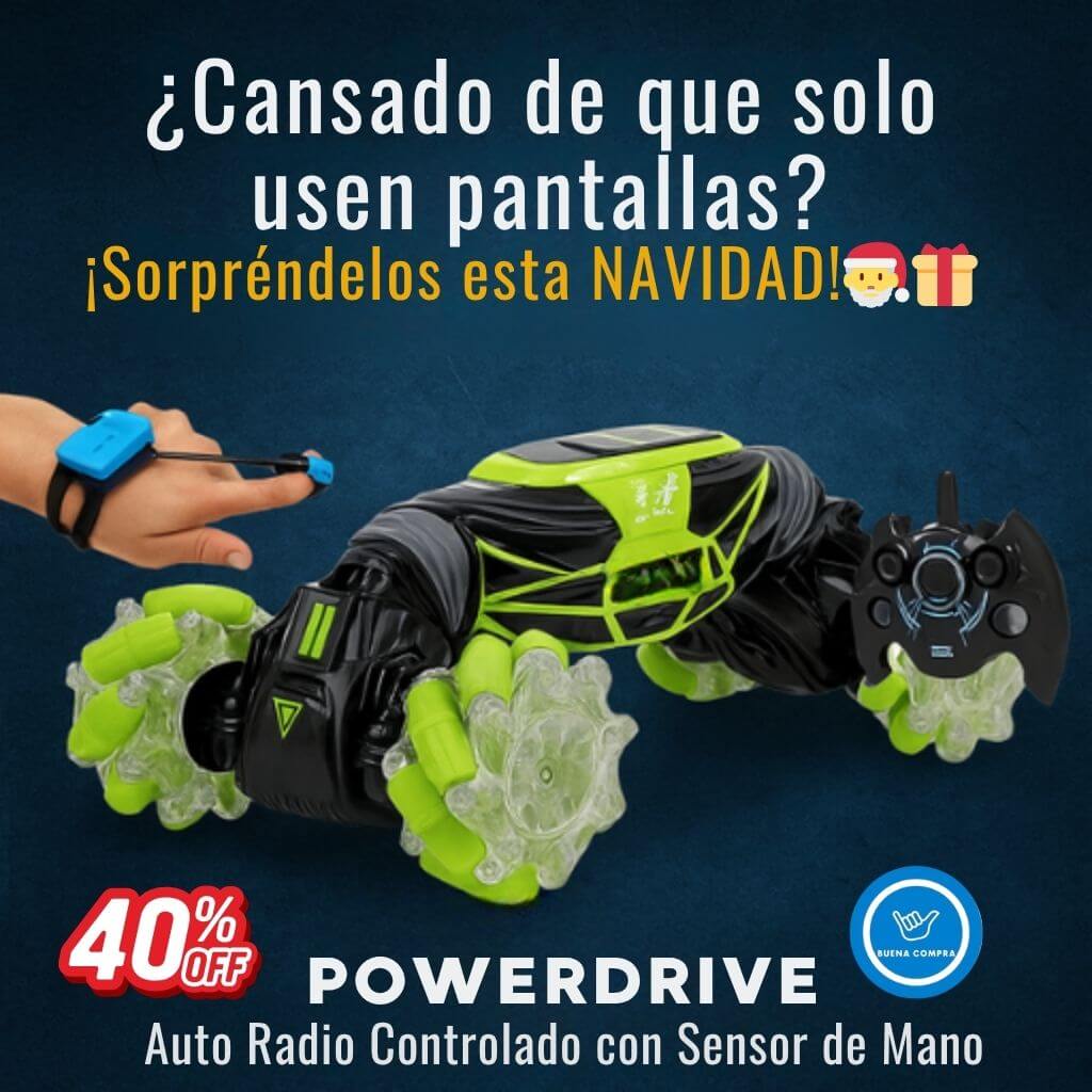 PowerDrive 40% OFF - Auto Radio Controlado con Sensor de Mano - Regalo Diferente para esta Navidad